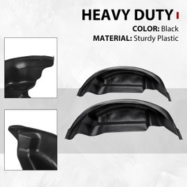 Kojem Rear Wheel Well Guards Liners Compatible with 2015-2020 Ford F-150 F150 (Not Fit Raptor) Inner Fender Mud Flaps Cover Black ABS 2Pcs