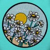 ZEGINs Beatiful Daisy Under Sunshine Patch Embroidered Applique Badge Iron