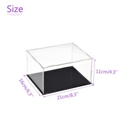 DMiotech 1 Pack Acrylic Display Case Box Transparent Dustproof Showcase, 7.9x5.9x3.9 Inch for Collectibles