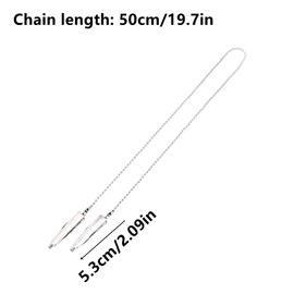 ZWxqysp 4 Pcs Dental Bib Clips, Adjustable Reusable Ball Chain Napkin Holder Clips for Adults & Elders