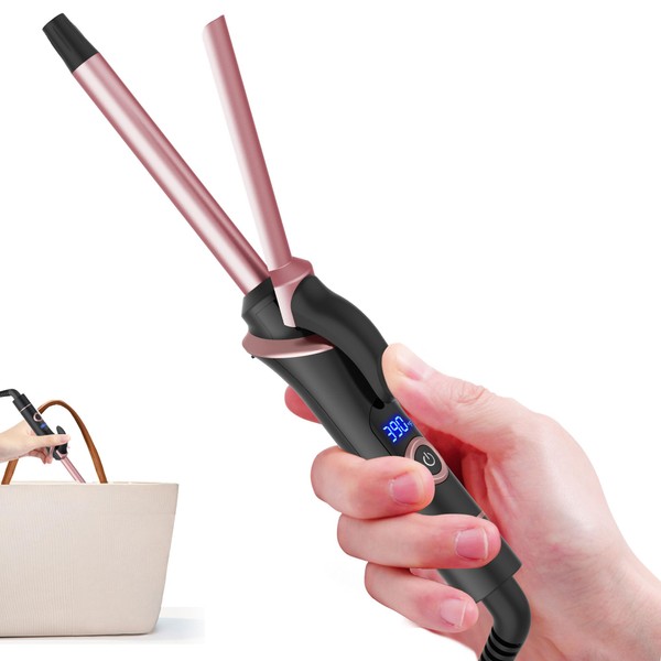 Mini Curling Iron for Short Hair Dual Voltage Ceramic Travel