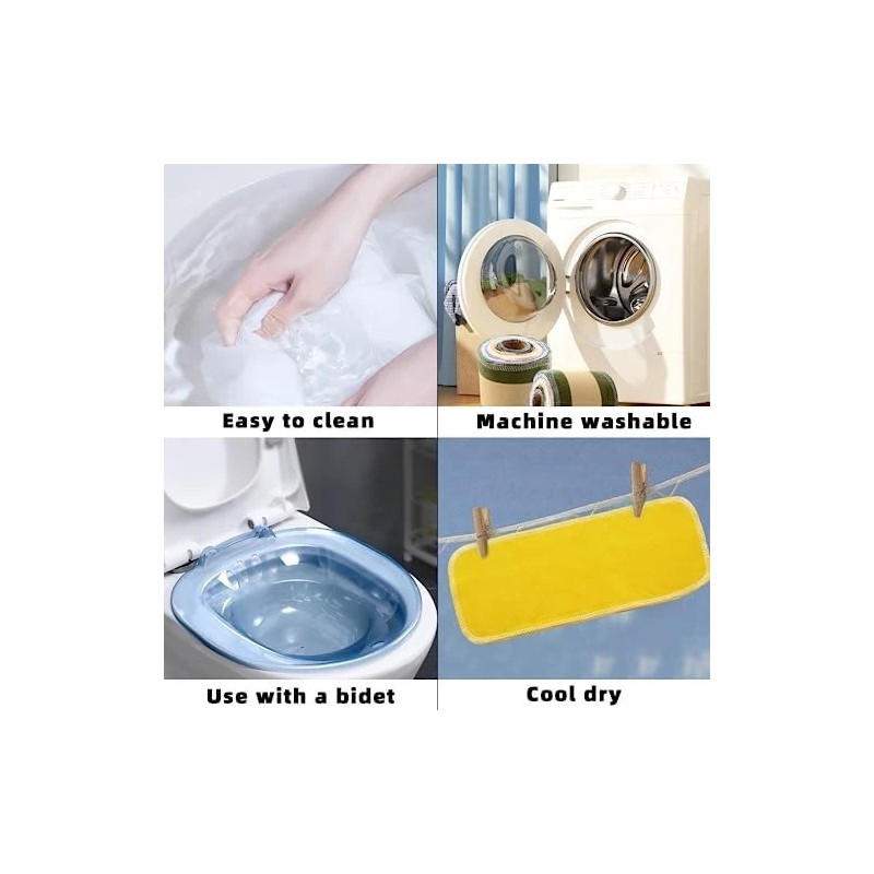 Simnice Reusable Toilet Paper Washable — 30 Pack Absorbent Bidet