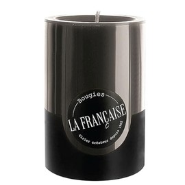 Bougies La Francaise - Pillar Candle - Made in Tunisia, Black Color, +/- 50-Hour Burn Time - 2.76 x ‎3.94 inches