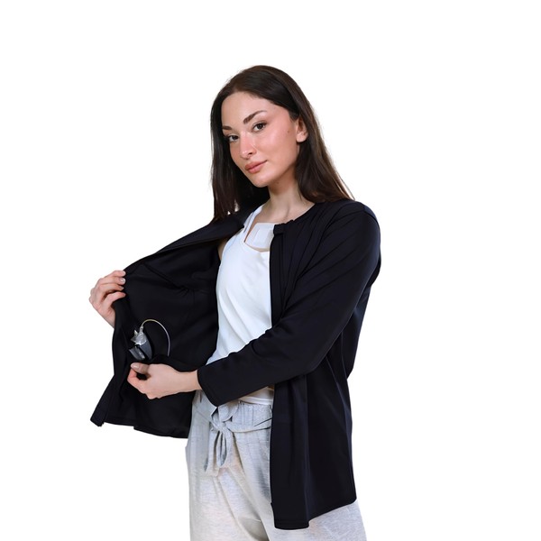 Inspired Comforts Mastectomy Recovery Shirt with Drain Pockets & Drainage