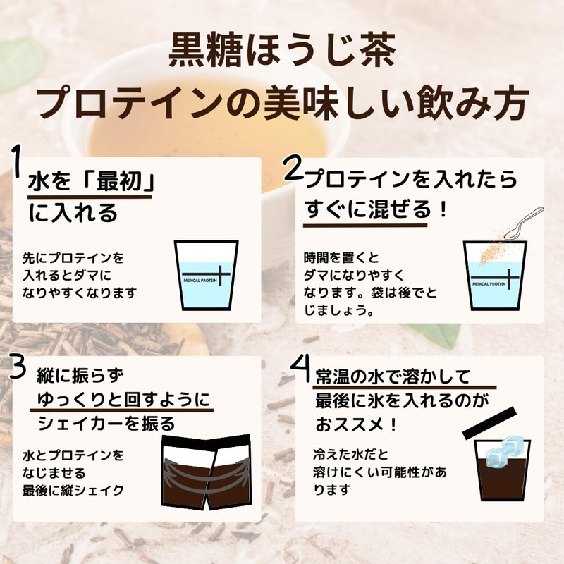 メディカルプロテイン ソイプロテイン ほうじ茶 国内製造 無添加 櫻井夏子 杉山産婦人科 750g