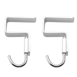 Hdtyyln 2 Pcs Desk Hook, Student Desktop Nail-Free Hook, Table Hook for Schoolbag, Space Aluminium Alloy, Hanger Hooks for Bag Purse Clothes Backpack Holder, Suitable for 1.9 cm/0.74" Thick Plate
