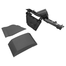 HECASA Fuel Gas Filler Pocket Housing Hinge Door Cover Kit Compatible with 2015-2023 Ford Transit Van 150 250 350 HD Replacement for CK4Z-5427936-A CK4Z-61405A26-B (Housing+Black Cover+Door Molding)