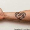 'Heart-Shaped Dragon' Temporary Tattoo - Water Resistant, Skin-Safe, Non-Toxic Transfer