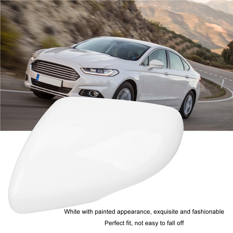 Rearview Mirror Cap White Weatherproof Wing Mirror Cover for Mondeo