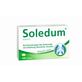 Soledum Capsules | Cold Capsules with Cineol for Respiratory Diseases such as Bronchitis, Sinusitis | 100 Capsules