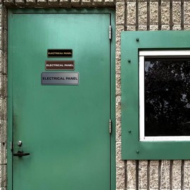 Standard Electrical Panel Door / Wall Sign - Dark Brown - Medium
