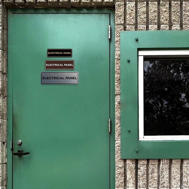 Standard Electrical Panel Door / Wall Sign - Dark Brown