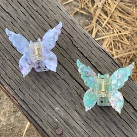 ZOOX Chic Hair Claw Clip by French Designer, A New Twist On Ordinary Hair Clips (Purple Amethyst Butterfly)