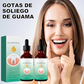 2PCS Gotas para el Crecimiento y Reparación de Encías - Gotas para el Cuidado Bucal - Tratamiento de Atrofia Periodontal - Reparación de Las Encías - Cuidado Bucal Intensivo - Fórmula Avanzada