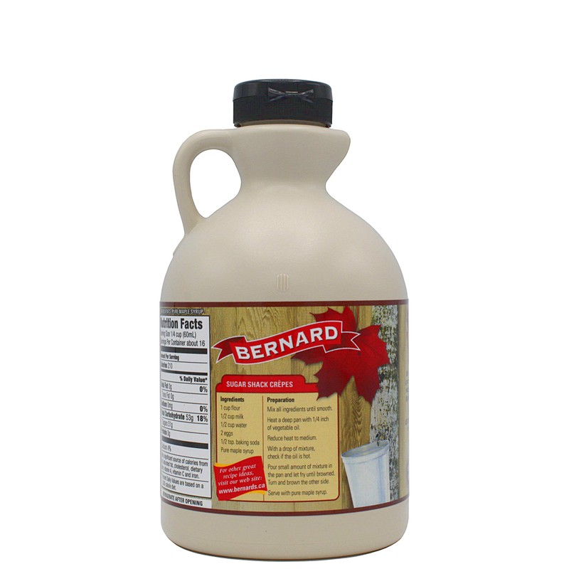 BERNARD - Pure Maple Syrup, Grade A Very Dark, Strong