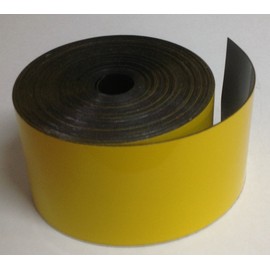 Magnet Valley 1" x 100' Yellow Dry Erase Magnetic Strip Roll Write on/Wipe Off