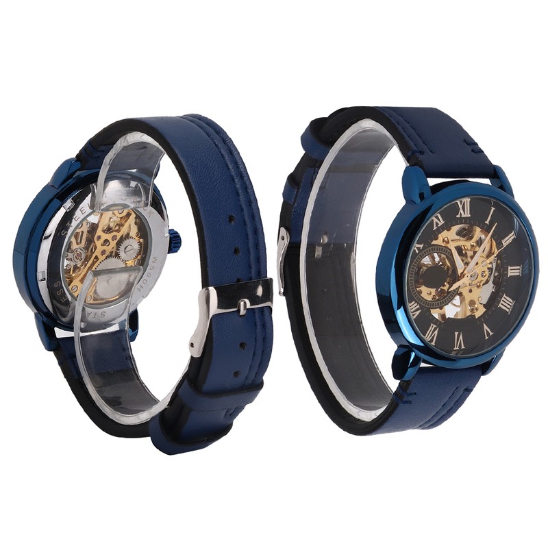 FORSINING Automatic Mechanical Watch Waterproof PU Leather Strap Men Wristwatch