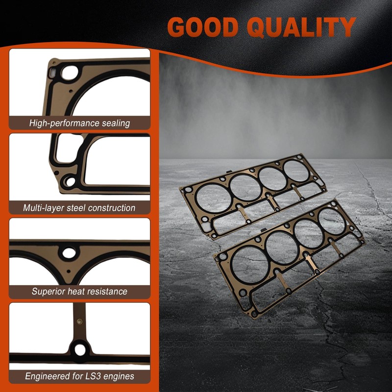 WELLBOX 2PCS LS3 5-Layer MLS Head Gaskets for 6.0, 6.2