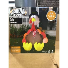 NEW !! Gemmy Airblown Prelit Turkey Inflatable Thanksgiving Decoration