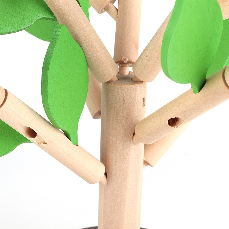 Wood Building Blocks Tree Set DIY Puzzle 3D Wooden Assembled