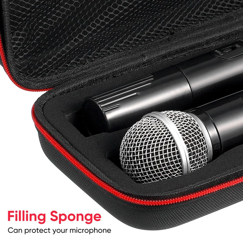 SOIMISS Wireless Microphone Case, Portable Microphone Bag - Protective Case
