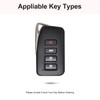 RUABIBAN for Lexus Key Fob Cover with Keychain, Pink Genuine