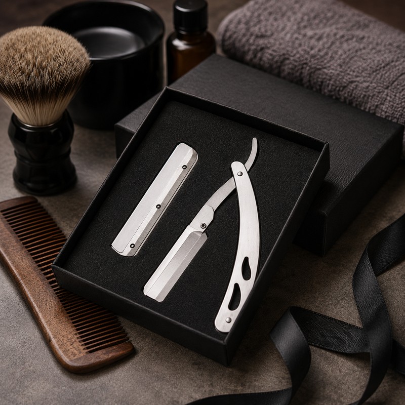 Folding Straight Razor for Men’s Grooming – Barber Edge Shaving