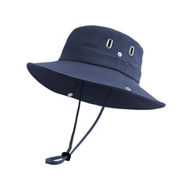 Zylioo XL Safari Boonie Sun Hats for Men Big Heads,Quick Dry UPF50+ Wide Brim Climbing Hiking Hat Navy Blue