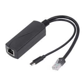 Gigabit PoE Splitter 5V 4A, PoE to USB C Adapter, IEEE 802.3af / at Compliant 10/100/1000Mbps, for Pi 5/5B