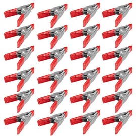 WideskallÂ® 2" inch Mini Metal Spring Clamps w/Red Rubber Tips Clips (Pack of 24)
