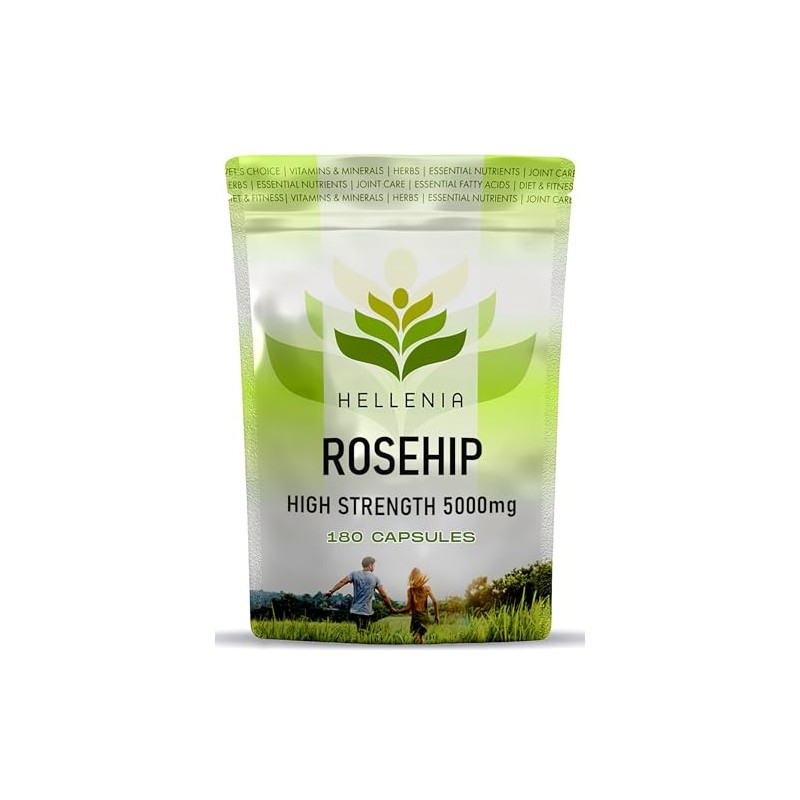 Rosehip High Strength 5000mg 180 Capsules | Premium Rosehip Extract
