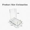 Clear Display Stand with Adjustable Gold-Toned Pegs, Picture Stands for