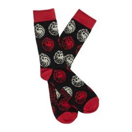 HYP House of The Dragon Taragaryen Men's Assorted 5-Pack Crew Length Socks, Multi, One Size
