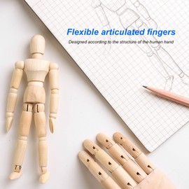 Wooden Hand Model Flexible Joints Movable Fingers Sketching Drawing Aid Home Decorations Photography Props