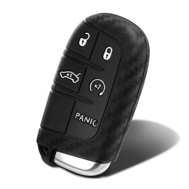 WORCAS Key Fob Cover Case Compatible with Chrysler 200 300 Compatible with Dodge Challenger Challenger 1320 Challenger Hellcat 2 3 4 5 Button Keyless Entry Remote