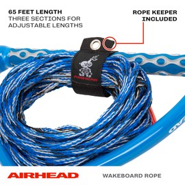 Airhead Wakeboard Rope, 3 Sections, 65-Feet | AIRHEAD