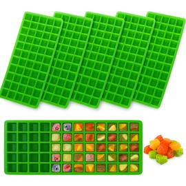 Silicone Food Molds Compatible with Harvest Right Freeze Dryer, Silicone Freezer Molds Medium Square Tray Dividers for Chocolate Candy Ice Freeze Dryer Accessories (5 Pack)