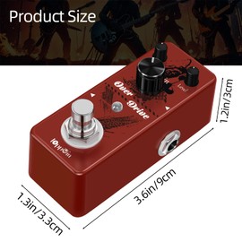 IOppWin Guitar Pedals : British Distortion, Blues Overdrive, Tube Screamer, Heavy Metal Dist, Tube Distortion & Plexion Distortions - Analog Tones, for E-Guitar Beginner (Blues Overdrive)