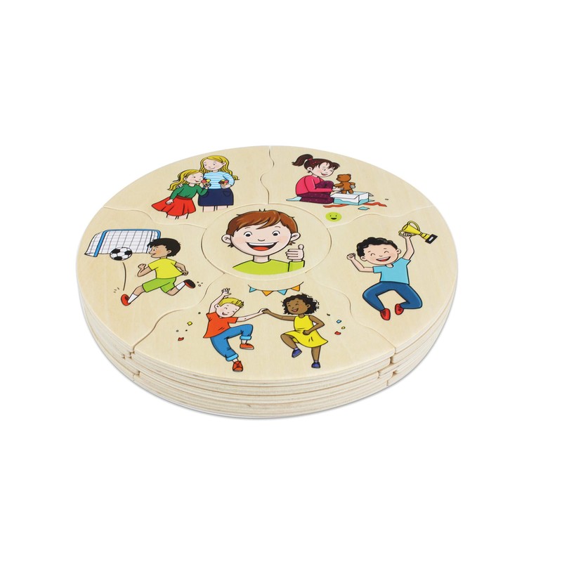 Beleduc - HUMANICO Puzzle Emotions - Feelings Round Puzzle Set