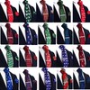 GUSLESON Mens Striped Christmas Tie Red Ties for Men Snowflake