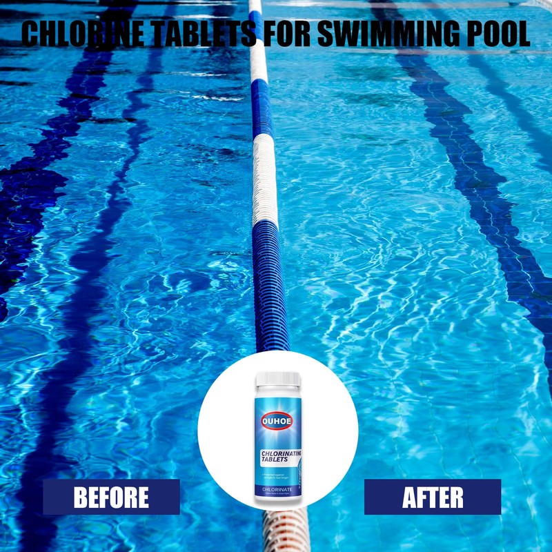 100PCS Chlorine Tablets for Swimming Pool and Spas Multifunctional Clearwater