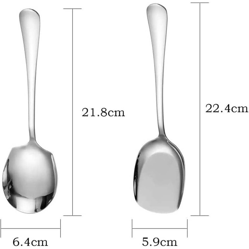 2 Pcs Large Serving Spoons Stainless Steel Large Buffet Serving