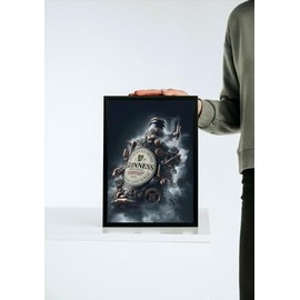 Medium A4 30x21cm Guinness Bottle Steampunk Style Poster Pub, Kitchen, Man Cave etc. Wall Decor