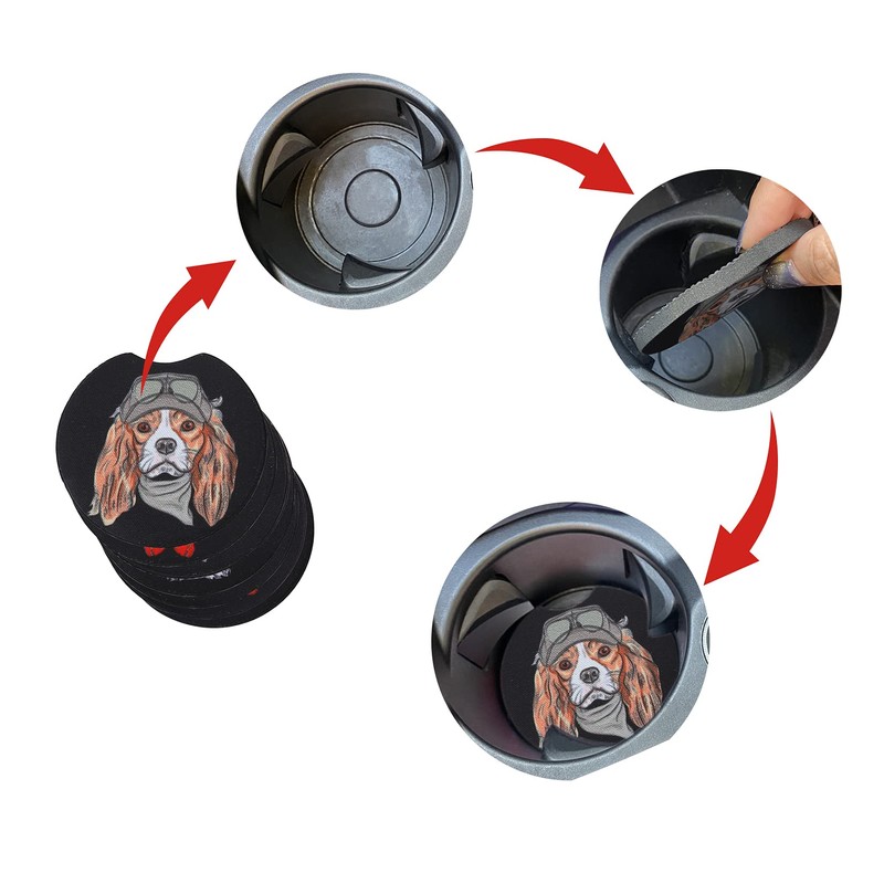 FUN LAVIE Car Coaster 12 Pack Car Cup Holder Coaster