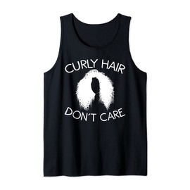 Funny Curly Hair Don't Care Gift For Women Cool Afro Style Tank Top