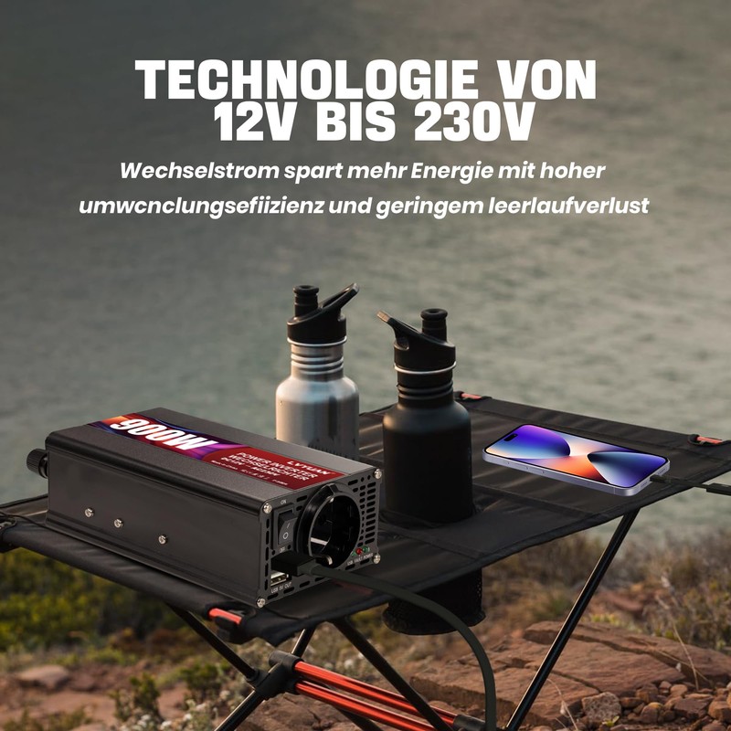 LVYUAN 900 W Inverter DC 12 V to 230 V