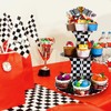 BEISHIDA 3 Tier Car Racing Cupcake Stand - Red, Black,