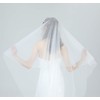 BEAUTELICATE Bridal Wedding Veil Drop Blusher Veil 2 Tier Cut