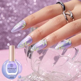 AZUREBEAUTY Vegan Nail Polish,Blue Violet Galaxy Quick Dry Complete Natural Super Lustrous Nail Enamel Polish,Professional for Nail Art DIY Manicure and Pedicure at Home