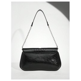 Verdusa Women's Bow Underarm Shoulder Bags Punk Studded PU Leather Bag Black One Size